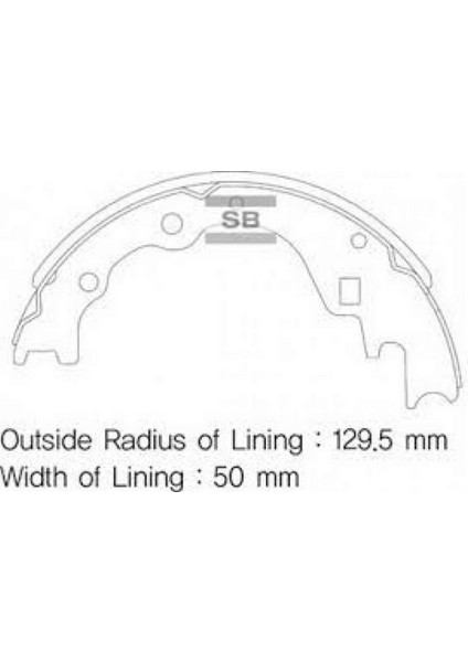 Arka Pabuç Balata Kia Besta 2.2 96- 2.5D 03- 2.7D 99 2.5Crdi 10- 260X50 Gs8523 13