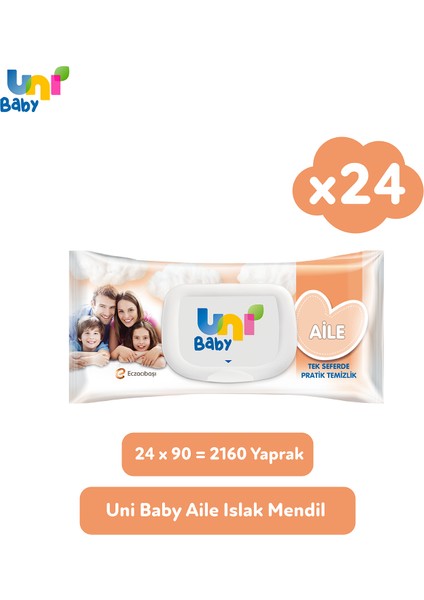 Uni Baby Aile Islak Mendil 24x90 (2160 Yaprak)