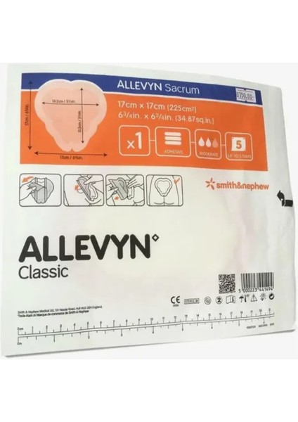 Smith Nephew Allevyn Sacrum 17 x 17 cm