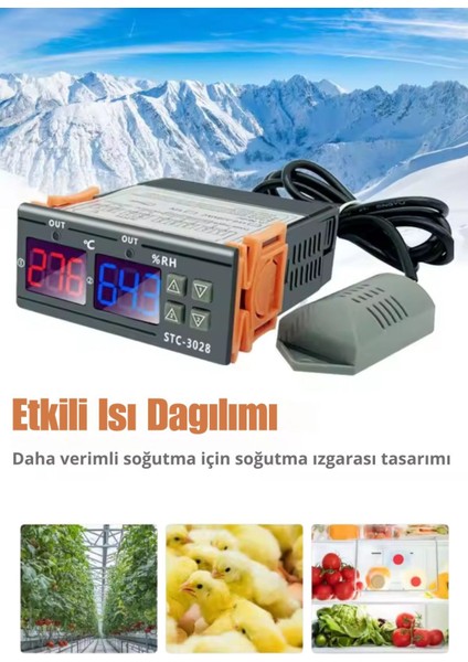 220V Isı ve Nem Termostatı Kuluçka Makinalarına Uygun Hassas