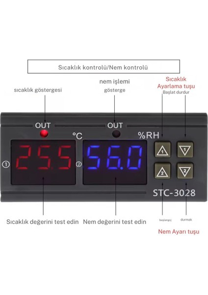 220V Isı ve Nem Termostatı Kuluçka Makinalarına Uygun Hassas