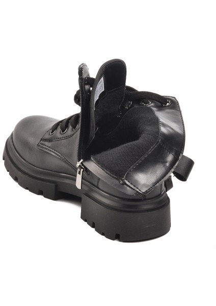 24106-F Siyah Geniş Kalıp Içi Polarlı Çocuk Bot fırsatları