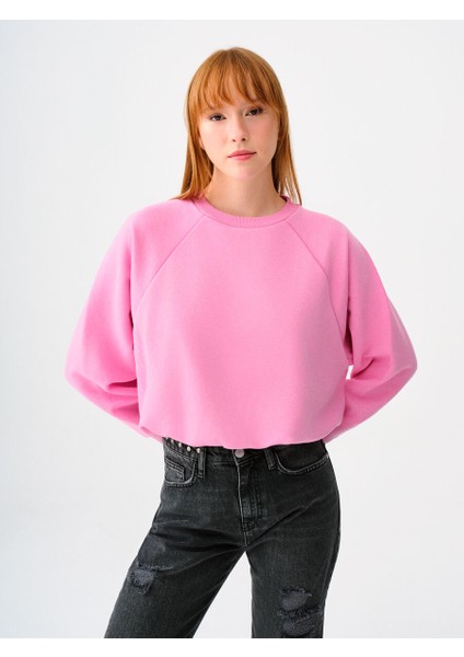 Long Crop Kadın Sweatshirt