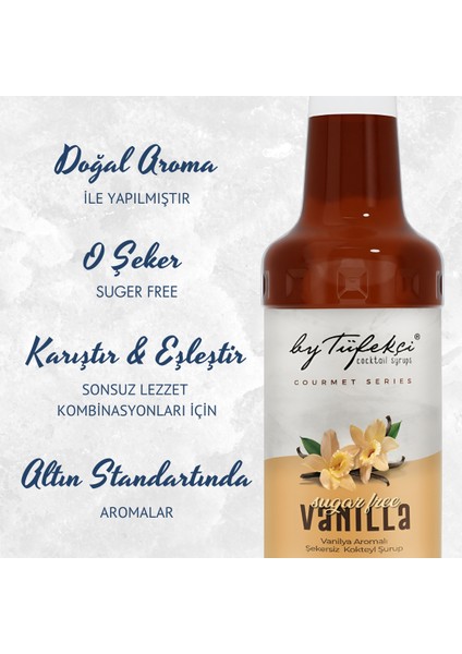 By Tüfekçi Gourmet Serıas Çikolata Aromalı Şekersiz Kokteyl, Pasta ve Kahve Şurubu 750ml Doğal Aroma