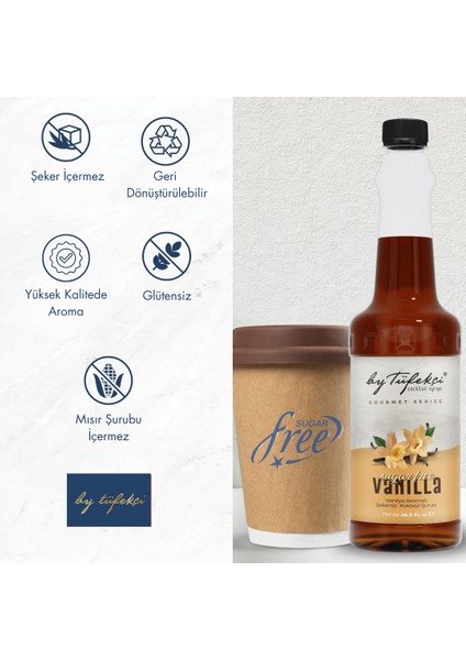 Gourmet Series (Fındık, Karamel, Vanilya, Çikolata) Aromalı Şekersiz Kokteyl, Pasta ve Kahve Şurubu 4x750 ml Doğal Aroma fiyatları