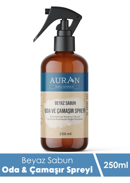 Beyaz Sabun Parfümlü Oda ve Çamaşır Spreyi Ortam ve Kumaş Kokusu White Soup Room Spray 250ml