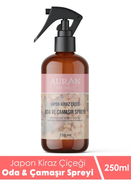 Japon Kiraz Çiçeği Parfümlü Oda ve Çamaşır Spreyi Kumaş Kokusu Japanese Cherry Room Spray 250ml