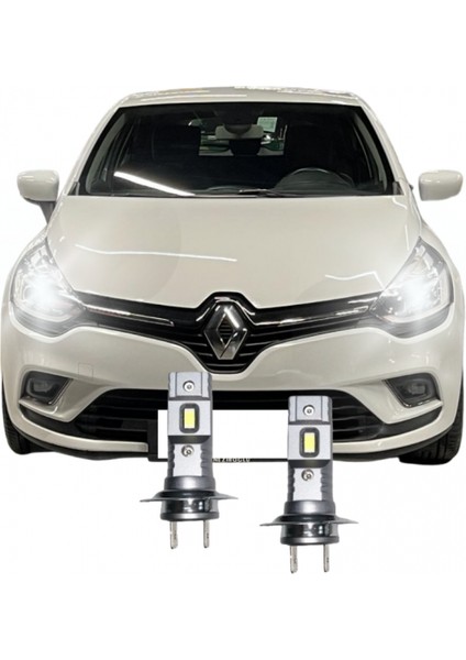 Clıo 4 Led Xenon Kısa Far Ampulü H7 Mini Led 2'Li Set