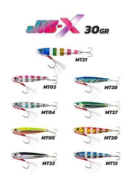 Jig-X 30GR Light Jigging Jig Yem MT04 Zebra Glow