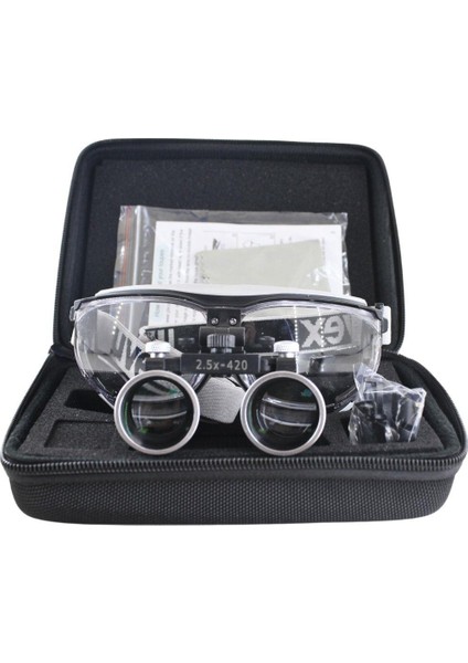 Hiperlupa ST345 Doktor Gözlük Uvex Siyah Gri Çerçeve 2-5x Metal Çerçeve Loupe modelleri