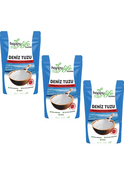 Iyotsuz Deniz Tuzu 500 gr x 3 Adet