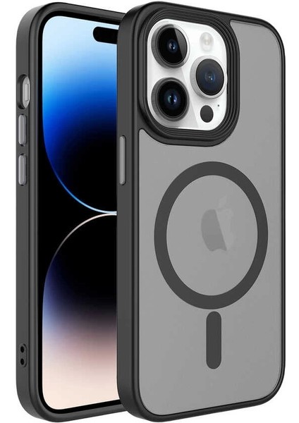 Apple Iphone 14 Pro Max Kılıf Mat Arka Yüzey Wireless Şarj Özellikli Redclick Flet Magsafe Kapak