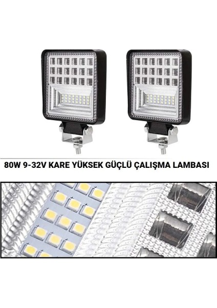 42 Led Combo Aydınlatma Off Road Tekne Çalışma Lambası 126W