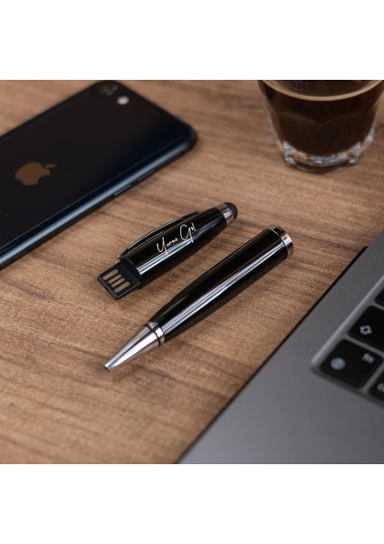 Kişiye Özel Siyah Usb'li Kalem