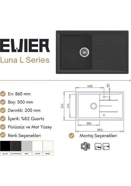 Granit Evye Luna L Series (86X50)