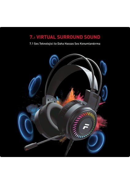 7.1 Virtual Surround Rgb Profesyonel Oyuncu Kulaklığı (FC8100B)