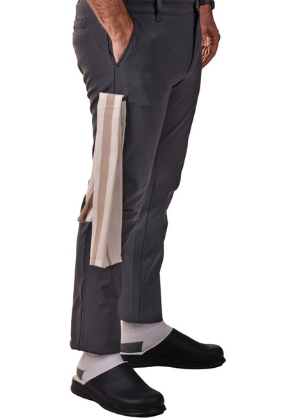 Likralı Füme Aşçı Pantolon