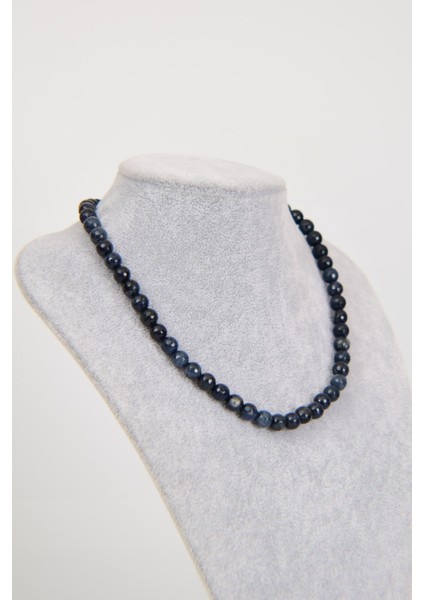 Dumortierit Doğal Taş 8 mm Dizi Kolye fiyatları