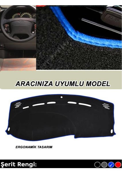 Honda Cıvıc (2015-2021) 3D Torpido Koruma Kılıfı - Ön Göğüs Panel Kaplama - Mavi Şerit