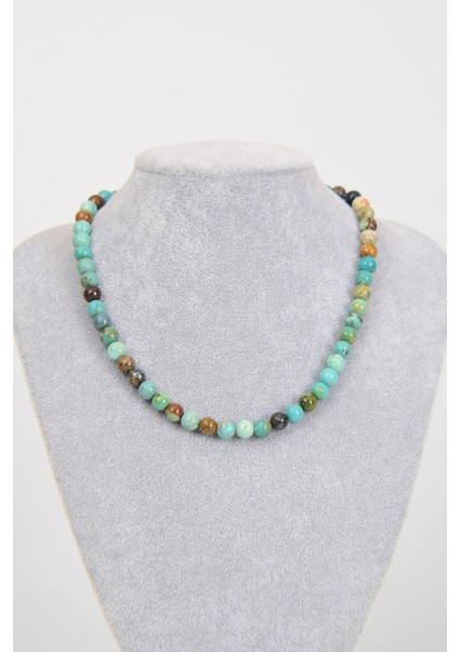 Krizokol Doğal Taş 8 mm Dizi Kolye