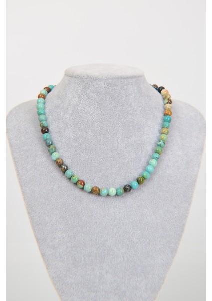 Krizokol Doğal Taş 8 mm Dizi Kolye fırsatları