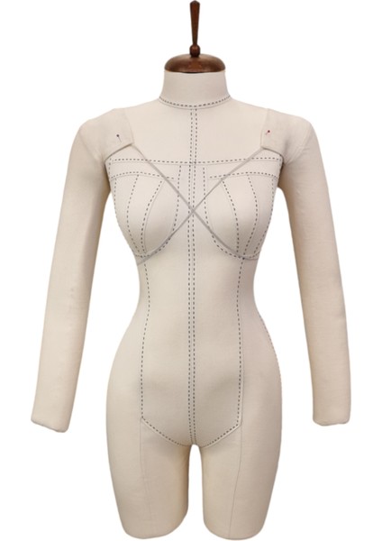 Seyyar Kollu Profesyonel Alt ve Üst Grup 38 Beden Iğne Batabilen Özel Dikişli Terzi Prova Mankeni indirimleri