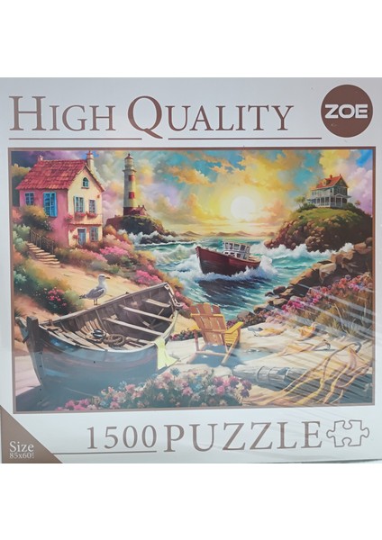 1500 Parça Yapboz Puzzle Deniz Feneri Yüksek Çözünürlüklü 85X60CM