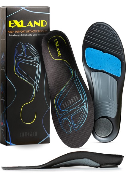 Dışa Ortopedik Özel İç Tabanlık - Yüksek Ayak Kemeri Desteği