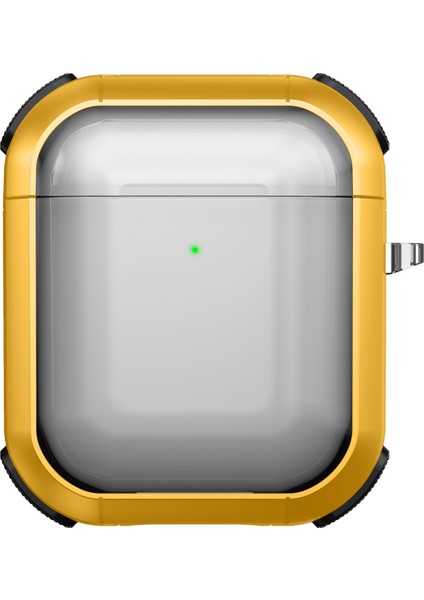 Apple Airpods için 2016 2019 Airpods Kablosuz 2019 Pc+Tpu Şeffaf Kulaklık Kılıfı (Yurt Dışından)