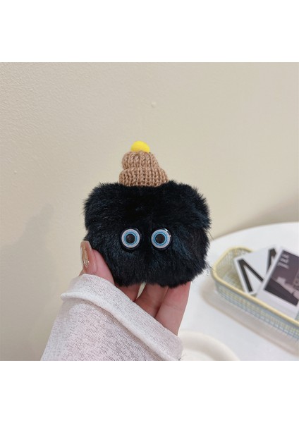 Apple Airpods Pro için Koruyucu Sıcak Peluş Küçük Şeytan Anti Kayıp Tokalı Şapkalı Kulaklık Kılıfı (Yurt Dışından) fiyatları