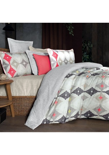 Elısta Flanel Nevresim Takımı Çift Kişilik - Gri