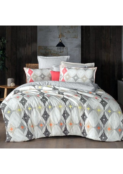Elısta Flanel Nevresim Takımı Çift Kişilik - Gri modelleri