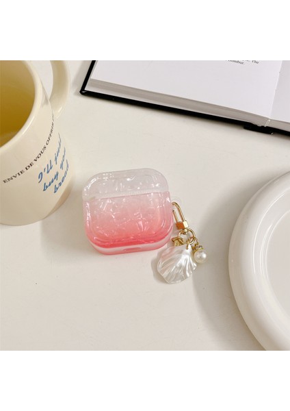 Airpods Pro 2 için Degrade Kabuk Tahıl Kutusu Yumuşak Tpu Düşme Önleyici Kare Kabuk Şekli İle Kolye Kulaklık Kılıfı (Yurt Dışından) fiyatları