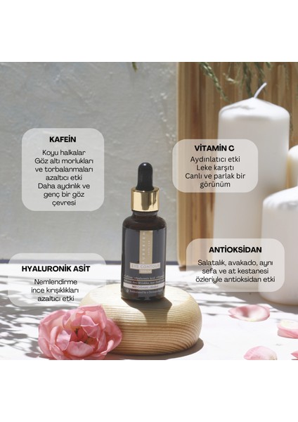 Aydınlatıcı Göz Çevresi Serumu - Kafein + Hyaluronik Asit +C Vitamini