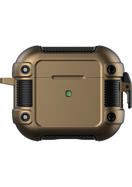 Pc + Tpu Koruyucu Apple Airpods 3 için, Kilit Toka Tam Karabina İle Kulaklık Kılıfı (Yurt Dışından)