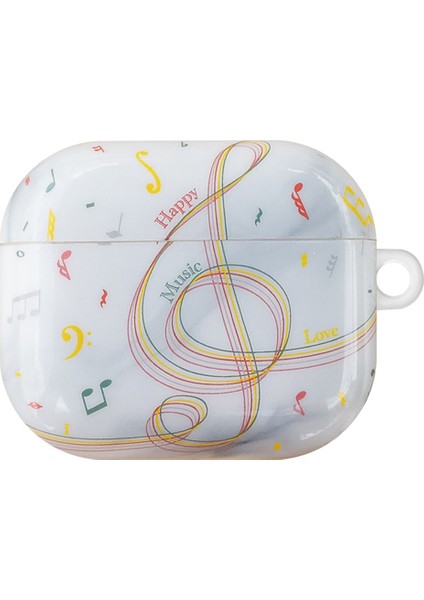Apple Airpods 3 için Imd Şık Desen Koruyucu Damla Geçirmez Tpu Notlar Kulaklık Kılıfı (Yurt Dışından)