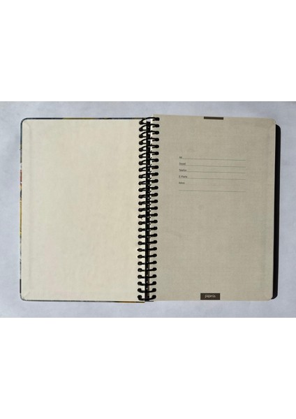 Tuval Serisi Kareli Defter, Spiralli, Sert Kapaklı (Ön Kapak Görseli; Meyve Sepeti ile Natürmort) 16 x 23 Cm, 100 Yaprak