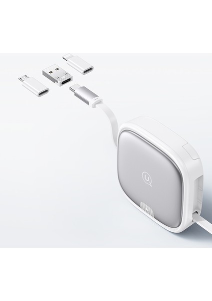 1m 60W Usb/type-C-Type-C/mikro/ıp Hızlı Şarj Kablosu, Depolama Seti Kutulu-Mor (Yurt Dışından)