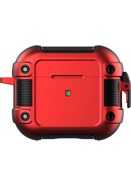 Pc + Tpu Koruyucu Apple Airpods 3 için, Kilit Toka Tam Karabina İle Kulaklık Kılıfı (Yurt Dışından)