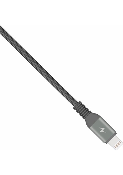 Elite Link Mfı 1.2m Dokuma Yıldırım 8pin USB Data Sync Şarj Kablosu, iPhone iPad Ipod Için-Gri (Yurt Dışından)