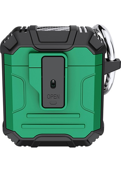 Apple Airpods için 2016 2019 Airpods Kablosuz 2019 Pc+Sılıkon Tek Tuşla Kolay Açılır Kulaklık Kılıfı (Yurt Dışından)