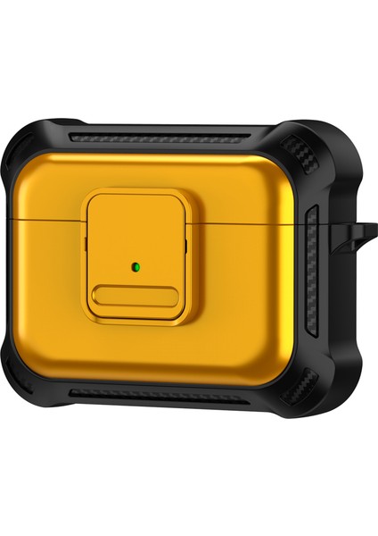 Apple Airpods Pro için Şık Koruyucu Tpu+Pc Basma Düğmeli Düşmeye Dayanıklı Kulaklık Kılıfı (Yurt Dışından)