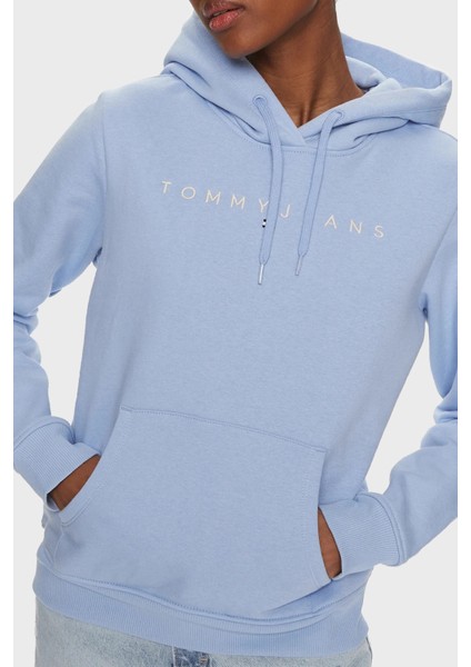 Tommy Jeans  Pamuk Regular Fit Kapüşonlu Sweat Bayan Sweat Dw0Dw17324 C1Z