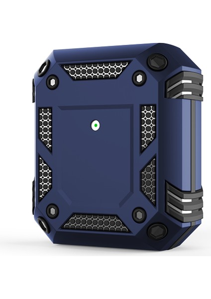 Apple Airpods için Kablosuz 2019 Airpods 2019 2016 Mavı Düşmeye Dayanıklı Pc+Tpu Koruma Kulaklık Kılıfı (Yurt Dışından)