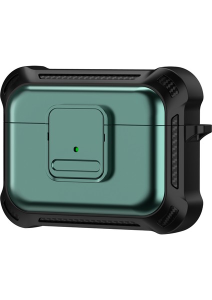 Apple Airpods Pro için Şık Koruyucu Tpu+Pc Basma Düğmesi İle Düşmeye Dayanıklı Kulaklık Kılıfı (Yurt Dışından)