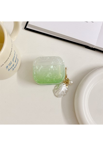 Airpods Pro 2 için Degrade Kabuk Tahıl Kutusu Yumuşak Tpu Düşme Önleyici Kare Kabuk Şekli İle Kolye Kulaklık Kılıfı (Yurt Dışından) fiyatları