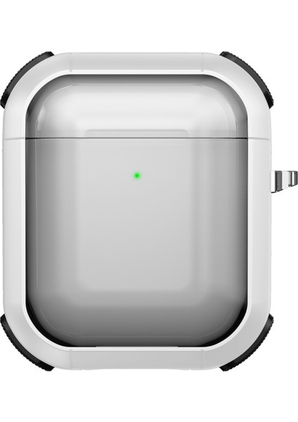 Apple Airpods için 2016 2019 Airpods Kablosuz 2019 Pc+Tpu Şeffaf Lı Karabina Kulaklık Kılıfı (Yurt Dışından)