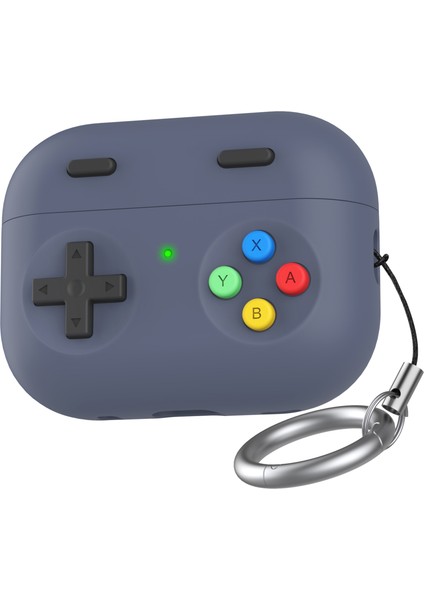 Apple Airpods Pro 2 Oyun Konsolu Tamı için Bölünmüş Silikon Koruyucu Gece Yarısı Si Kulaklık Kılıfı (Yurt Dışından)