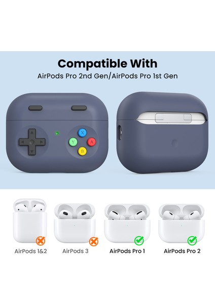 Apple Airpods Pro 2 Oyun Konsolu Tamı için Bölünmüş Silikon Koruyucu Gece Yarısı Si Kulaklık Kılıfı (Yurt Dışından) fiyatları