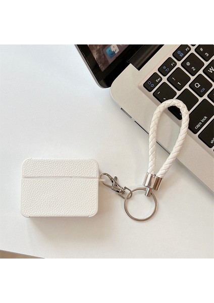 Apple Airpods Pro için Litchi Doku Pu+Tpu Kayışlı Koruyucu Kulaklık Kılıfı (Yurt Dışından) fiyatları